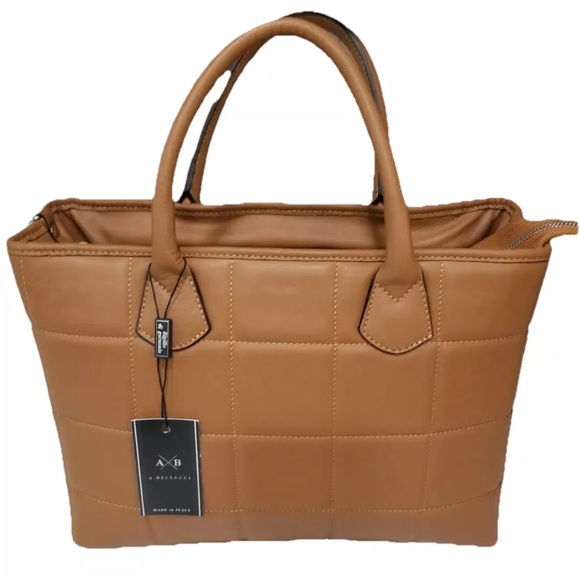 NWT 🇮🇹 AB A. Bellucci Brown Leather Shoulder Crossbody Bag Made in Italy 🇮🇹 - Picture 5 of 15